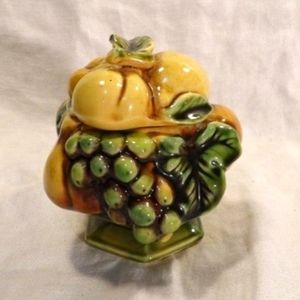 Inarco Fruit Basket Lidded-sugar Dish- Collectible